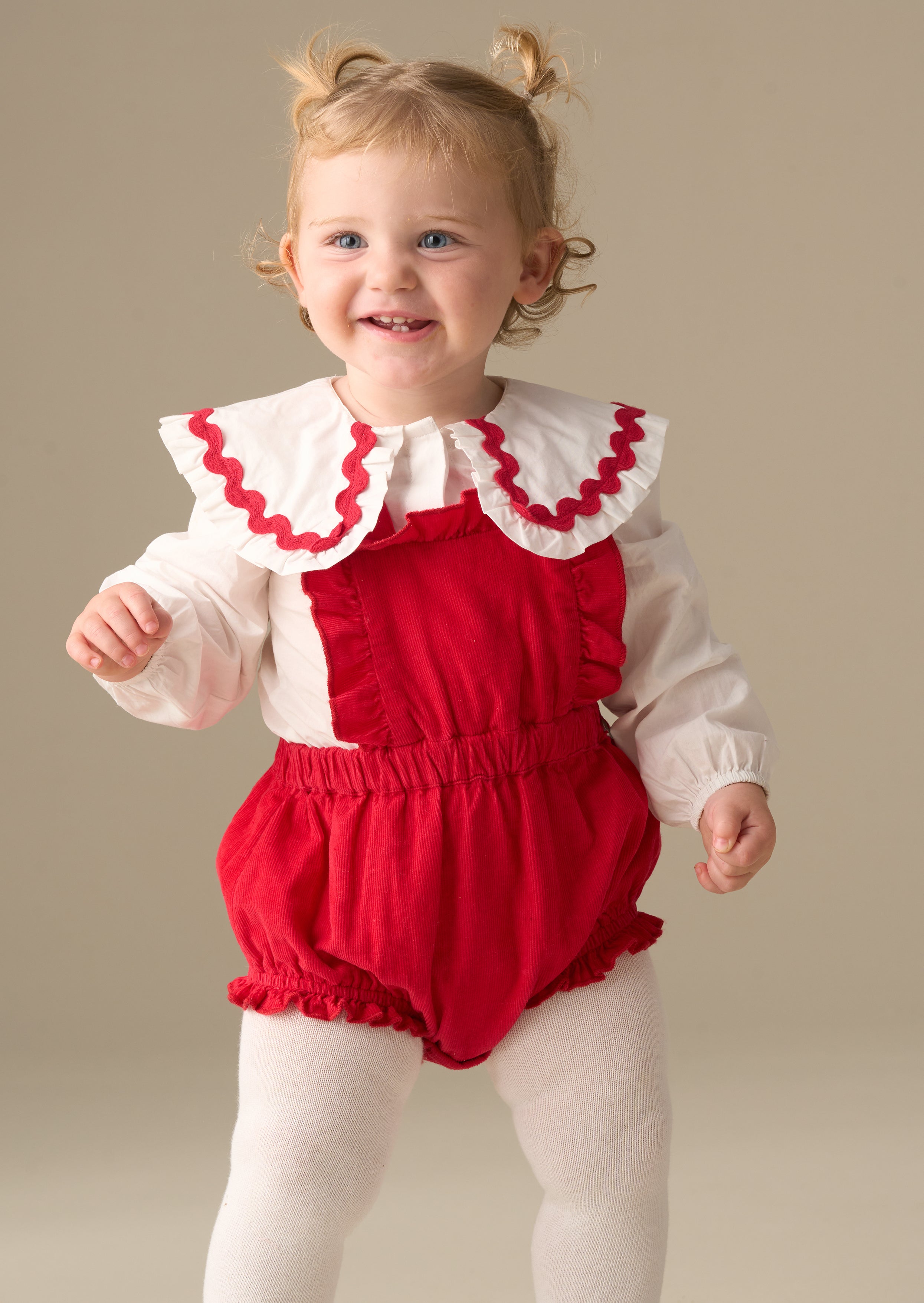 Dolly Red Romper And White Blouse - Main Image