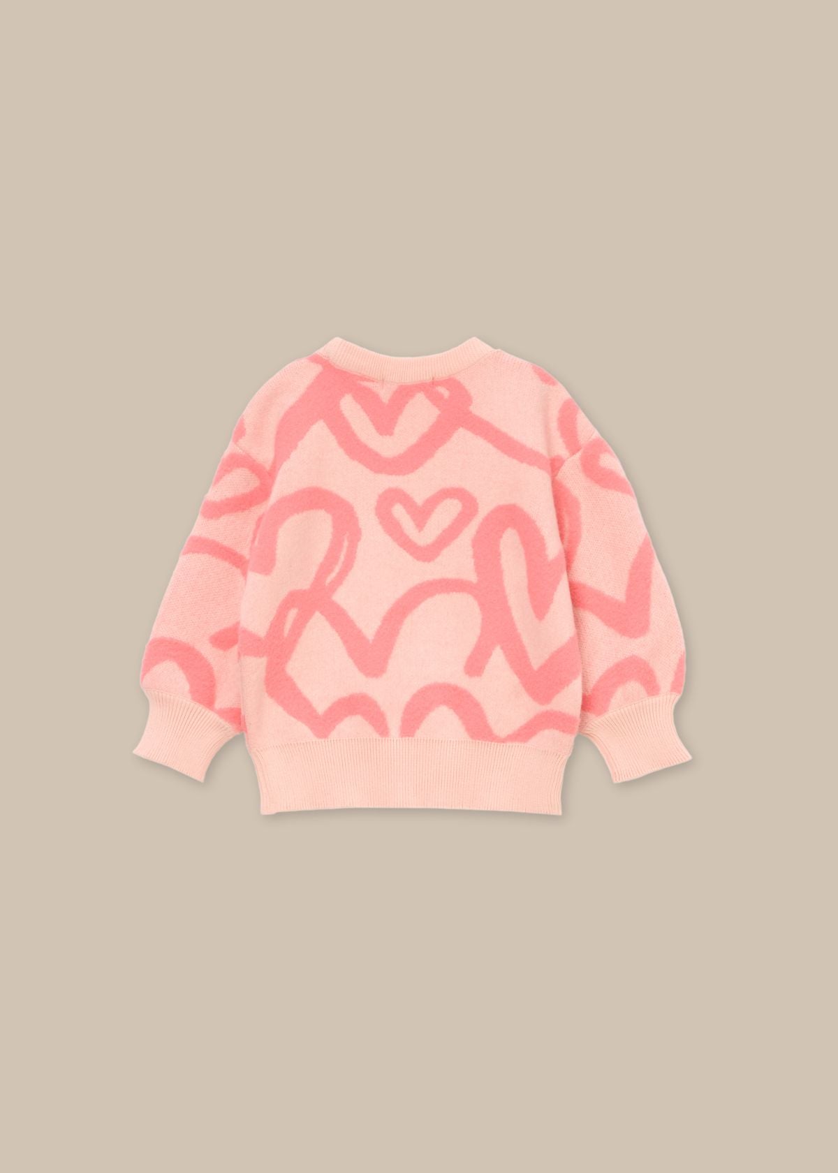 girl mini heart jumper coral pattern