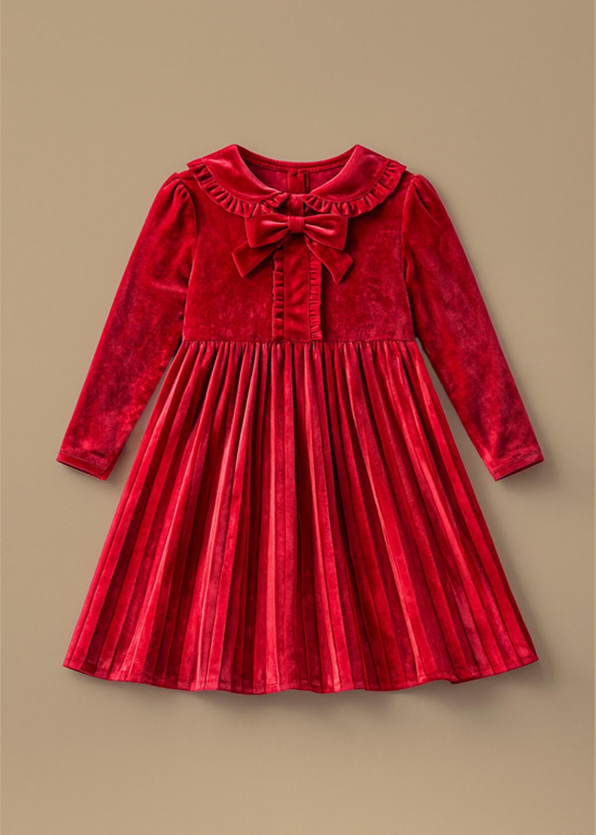 Charlotte Red Velvet Bow Dress