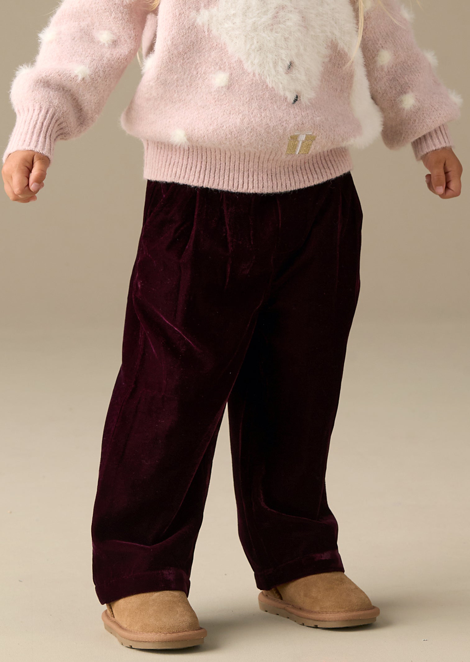 Girl Velvet Wide Leg Trouser