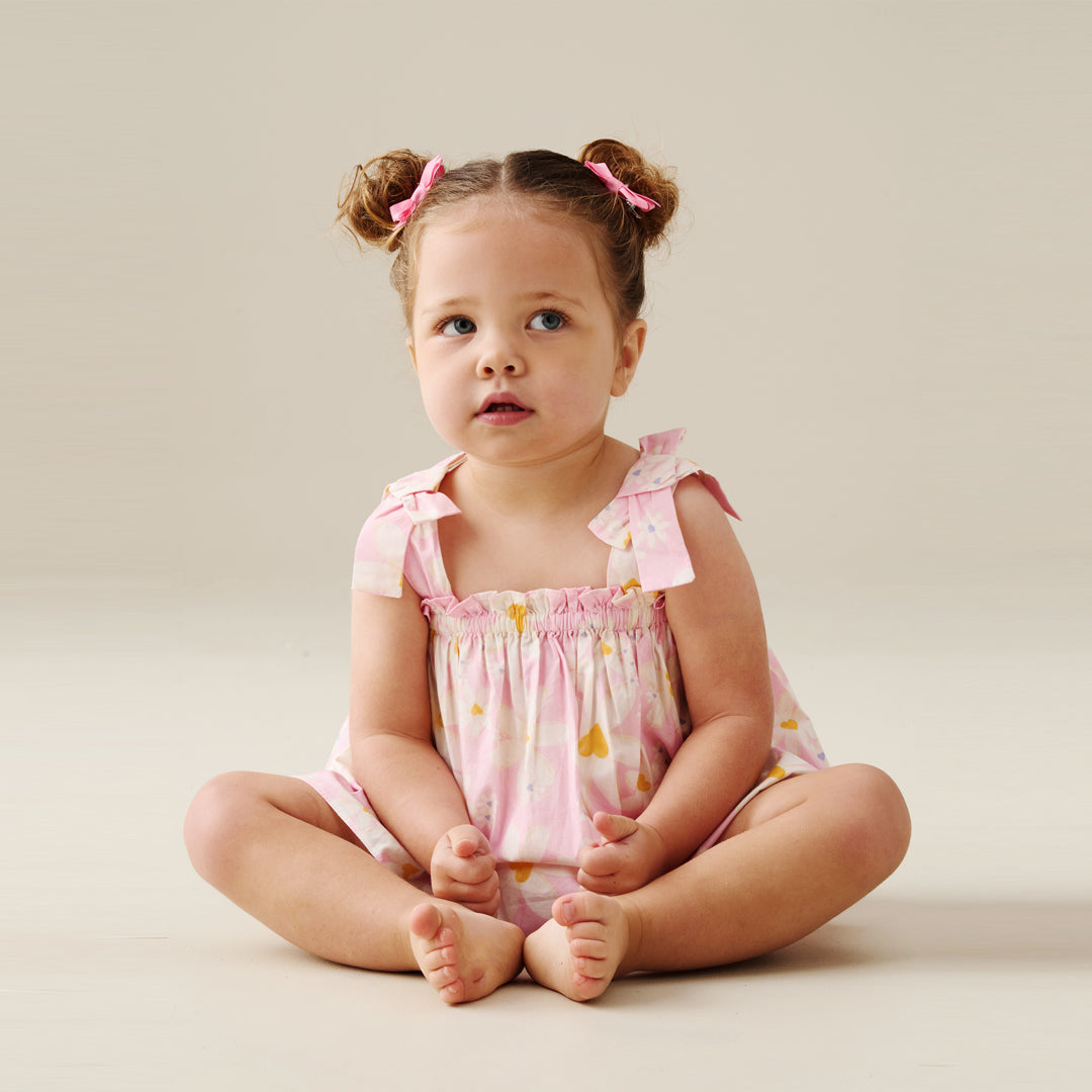 Minnie Daisy Print Bow Shoulder Tunic And Bloomer