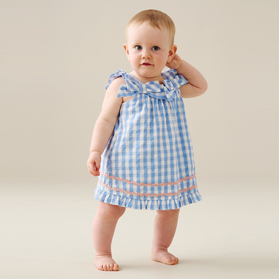 Alora Gingham Ric Rac Dress