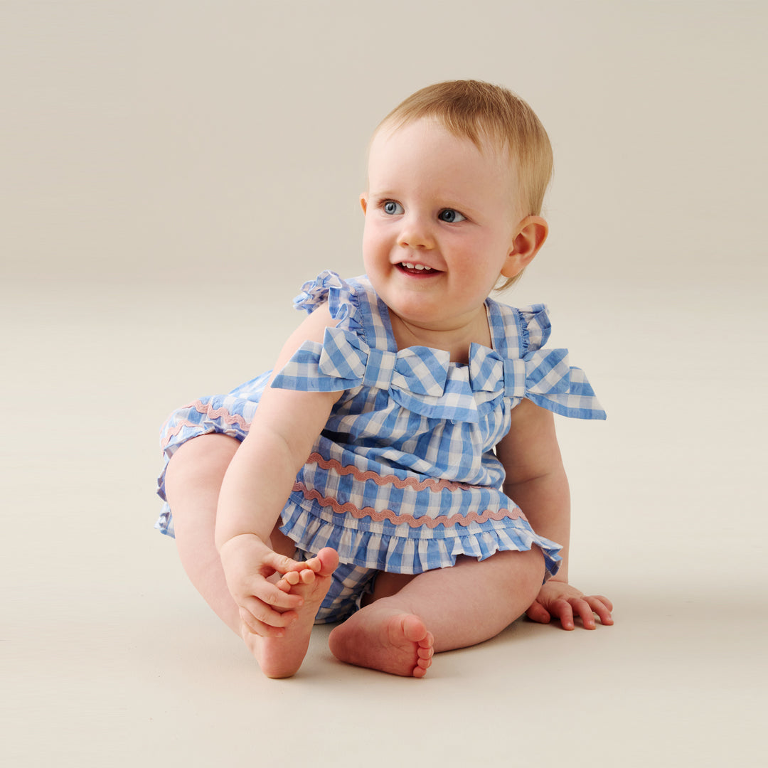 Alora Gingham Ric Rac Dress