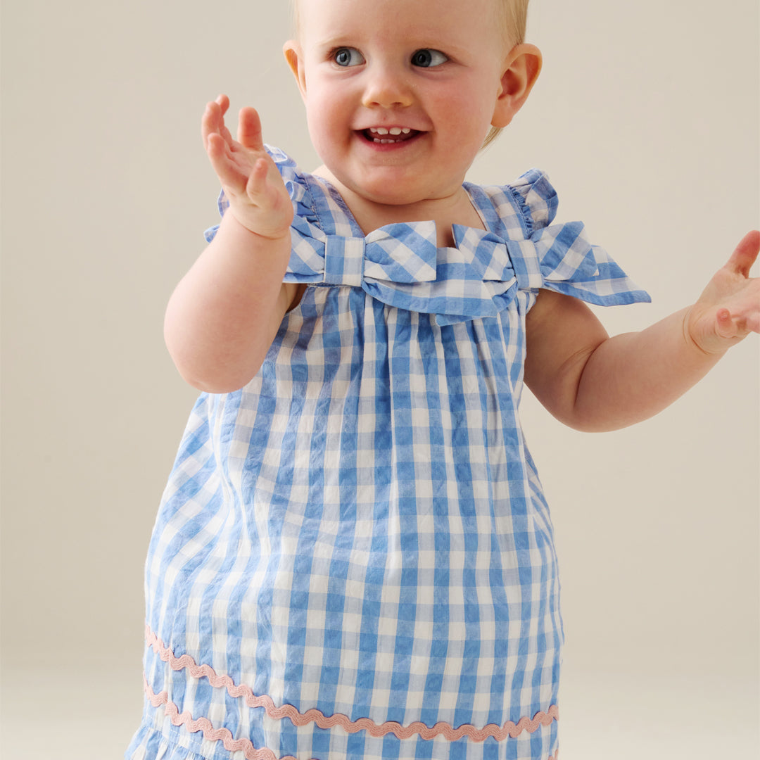 Alora Gingham Ric Rac Dress