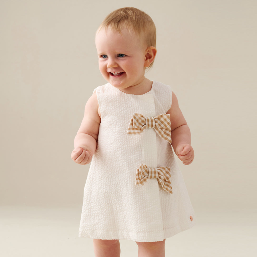 Daphne Gingham Bow Dress And Bloomer