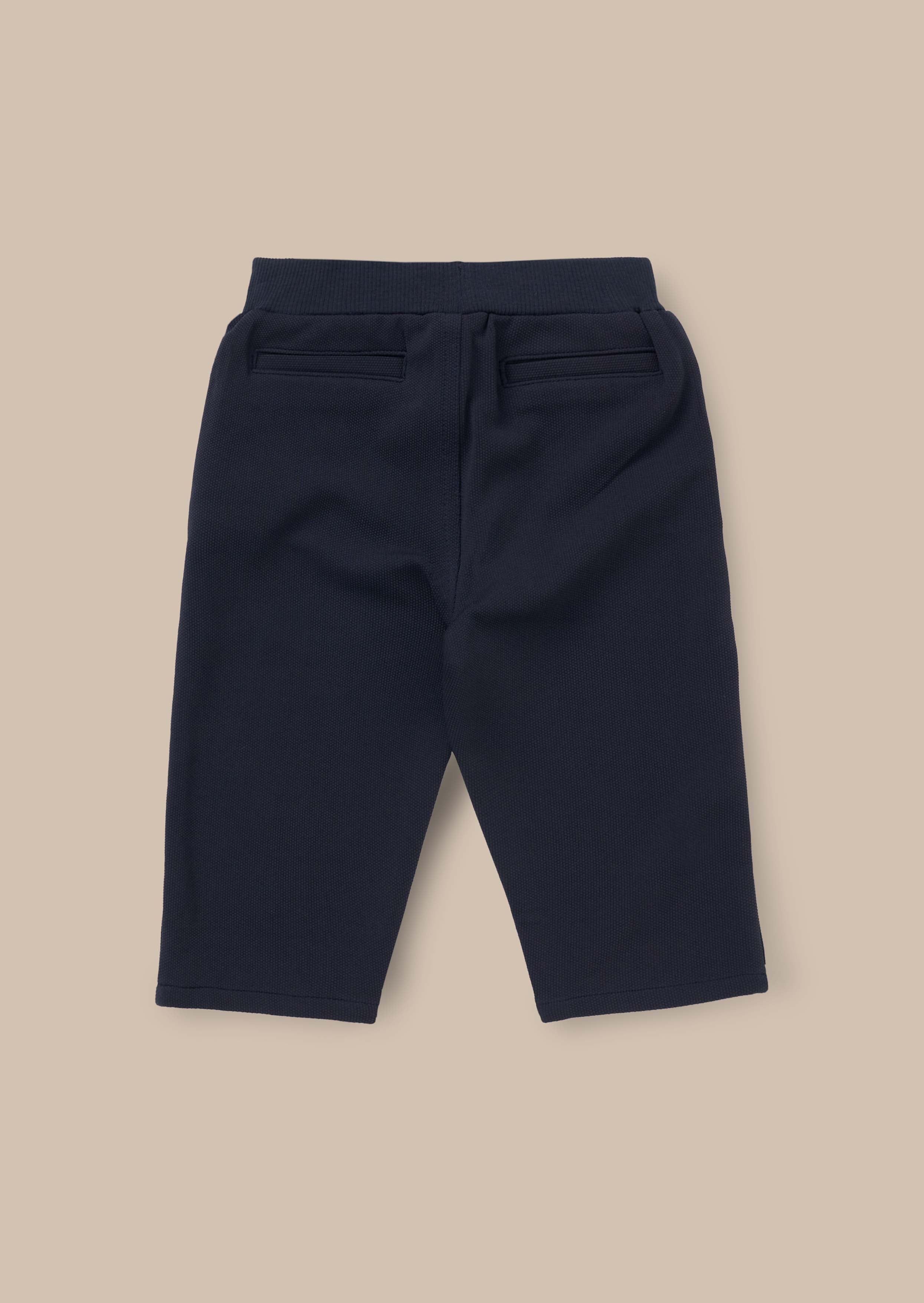 Buy Navy Textured Trousers