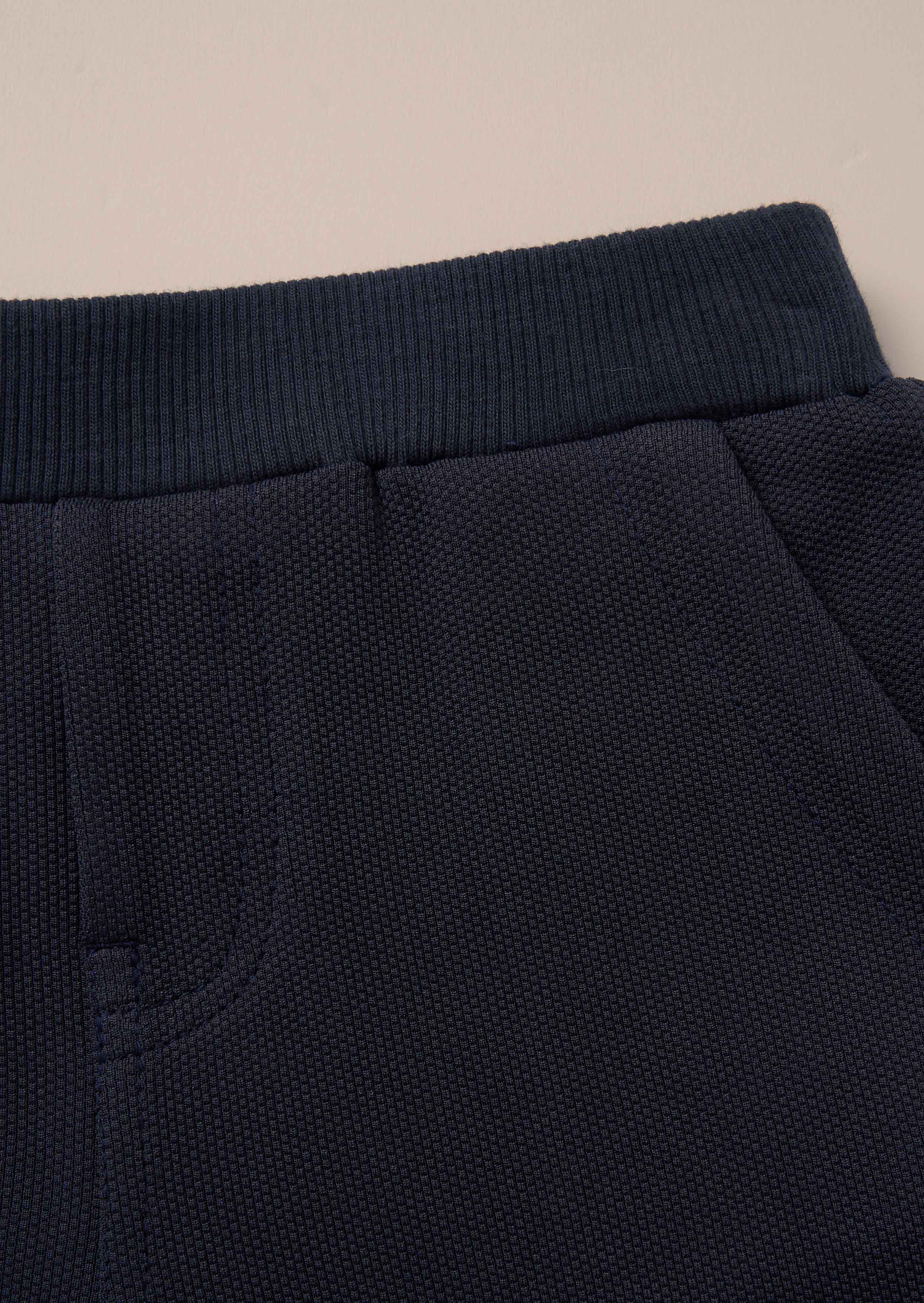 Online Navy Textured Trousers
