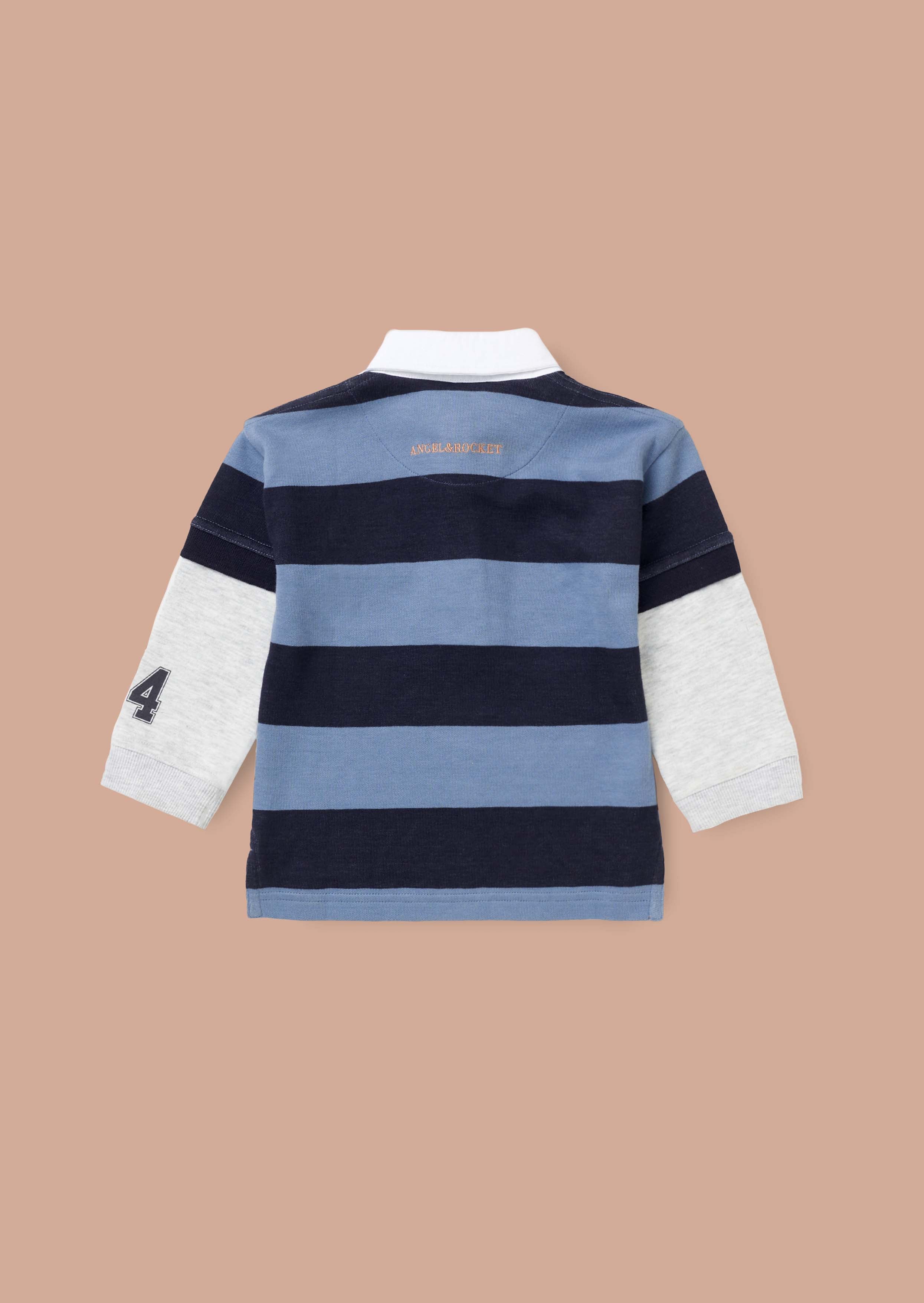 Outfit Baby Boy Blue Printed Stripe Shirt