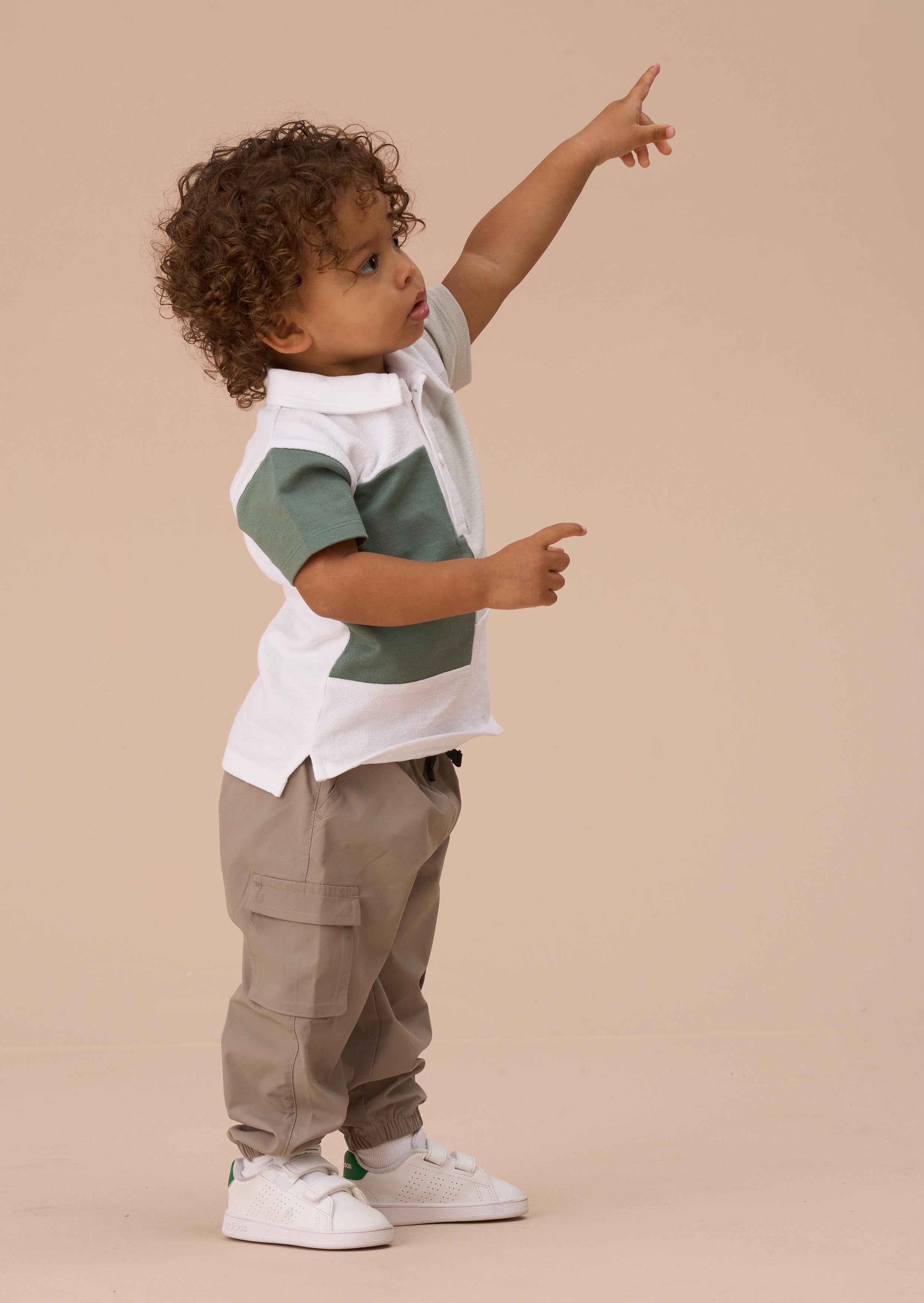 Cotton Textured Colour Block Polo