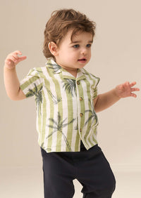 Benny Green Palm Print Resort Shirt
