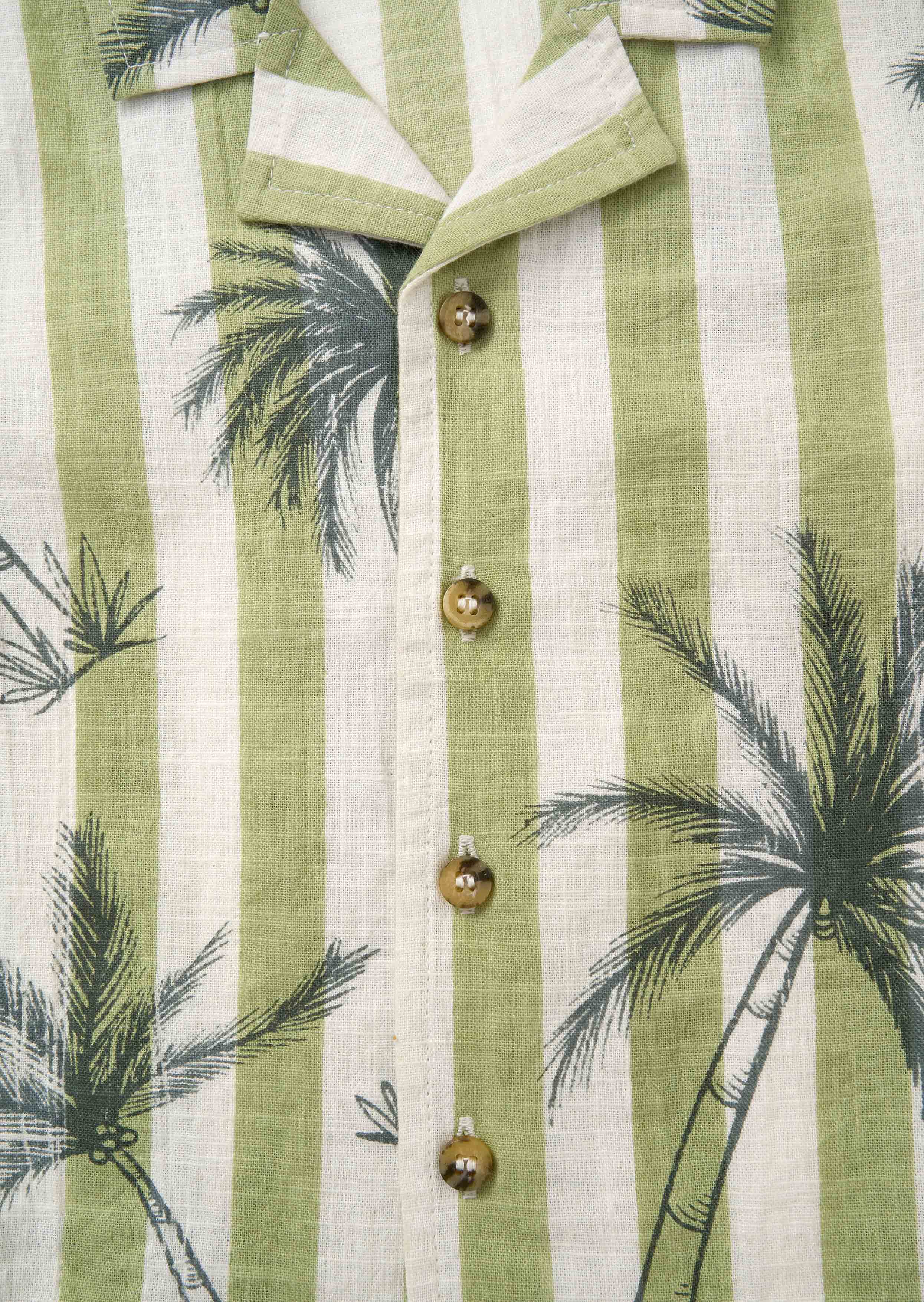 Buy Online Green Palm Print Resort Shirt