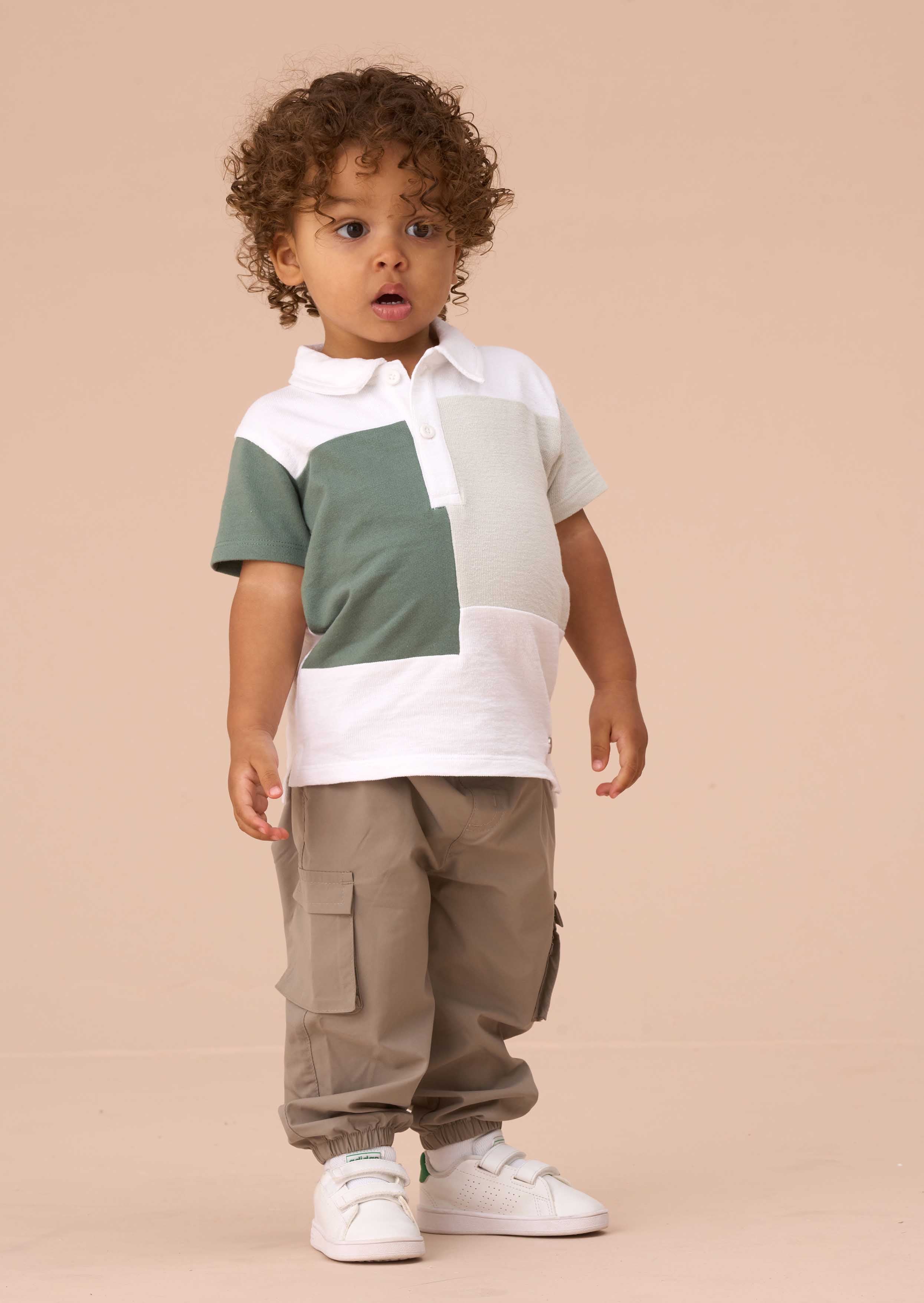 Baby Boy Brown Technical Cargo Joggers