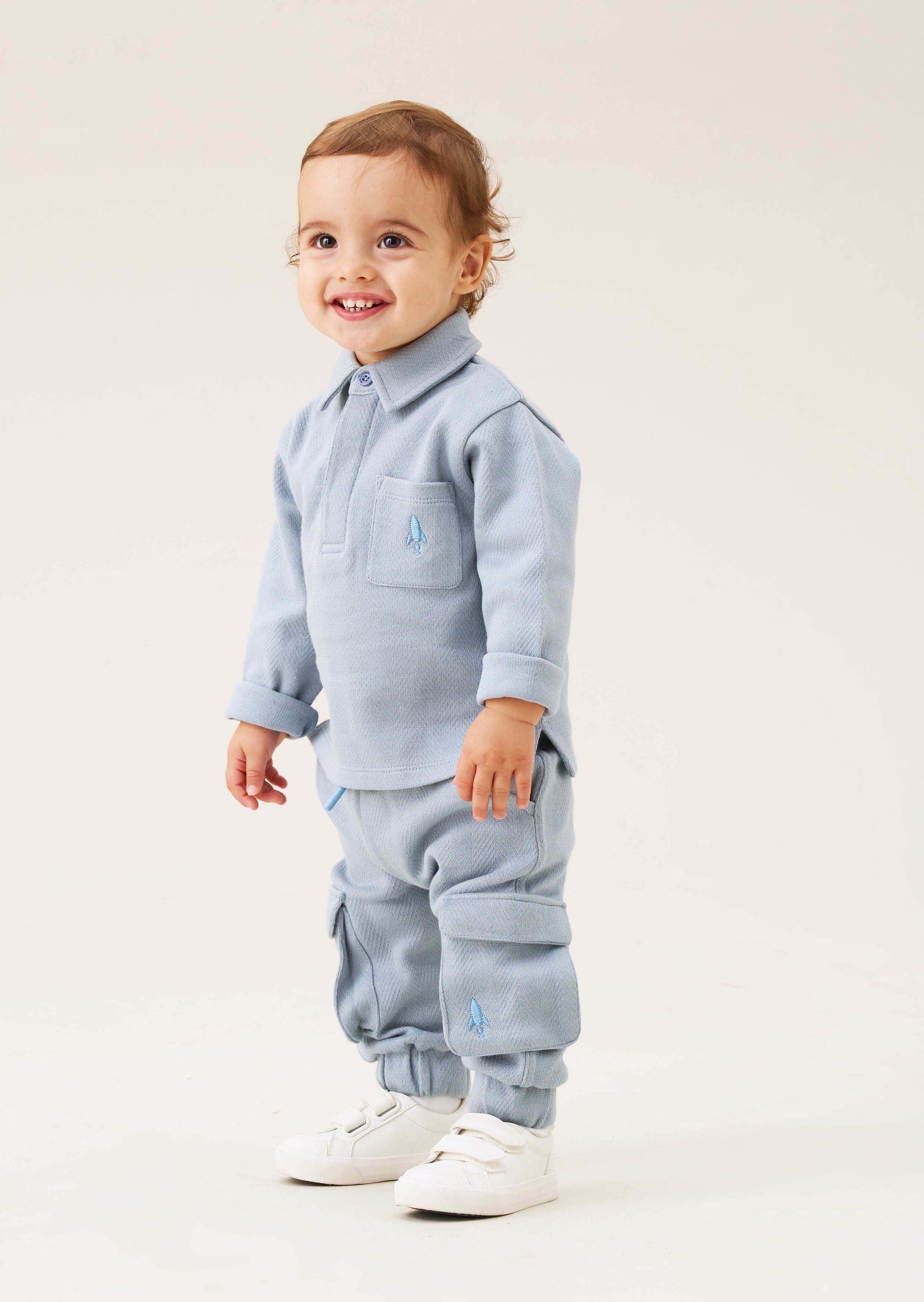 Baby Boy Mini Herringbone Co-Ord Set