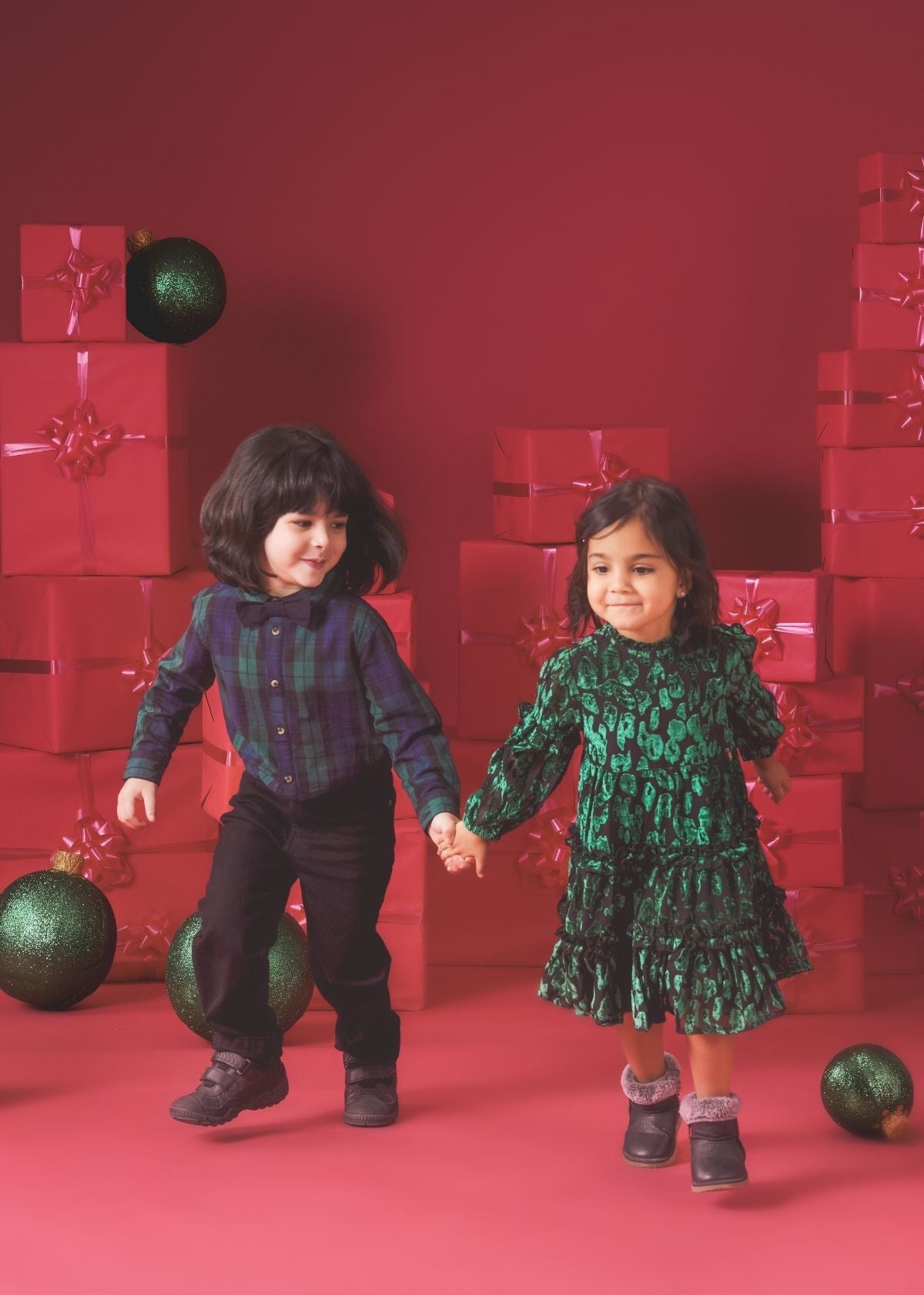 Abel Plaid Shirt With Bow Tie