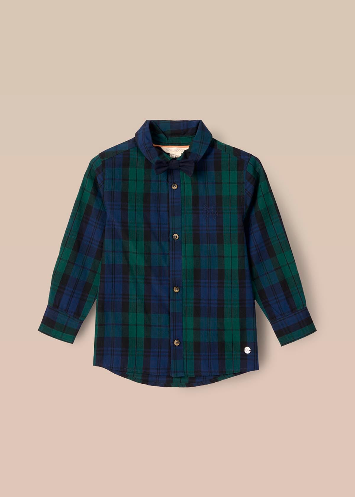 buy boys plaid shirt with bow tie