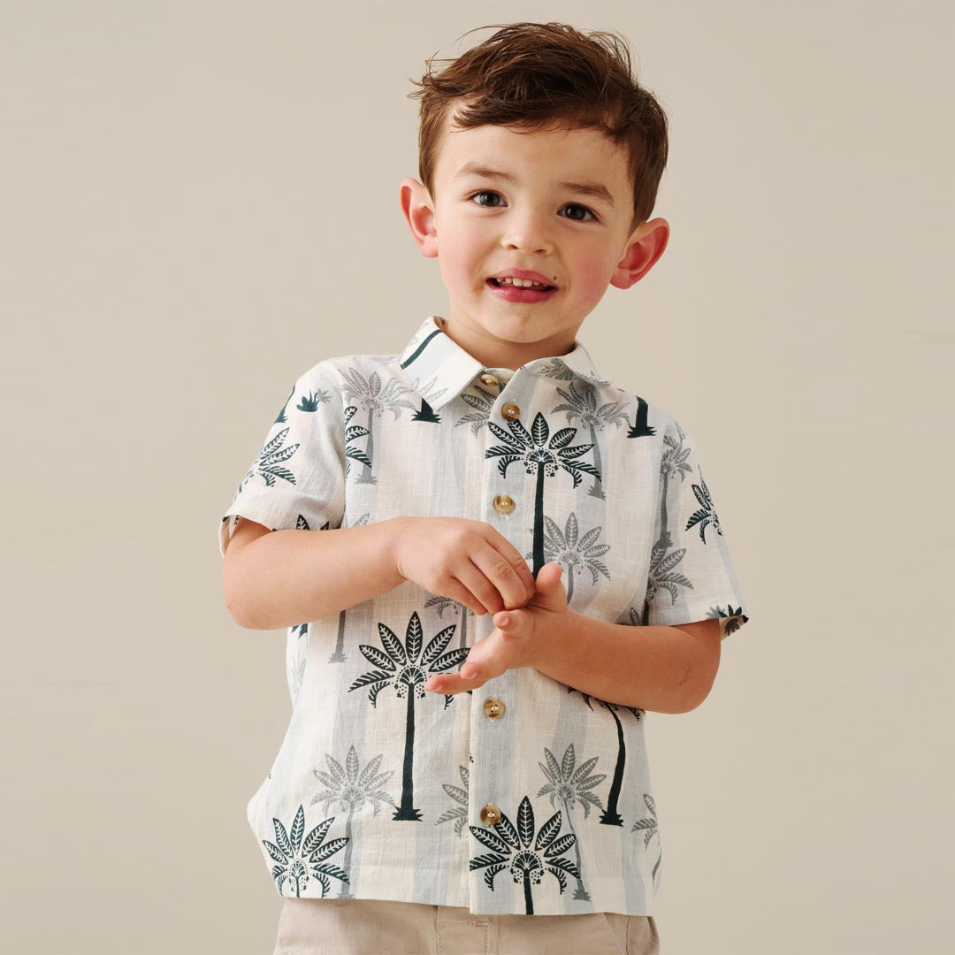 Jamie Palm Striped Shirt