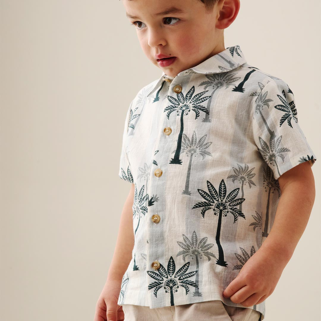 Jamie Palm Striped Shirt