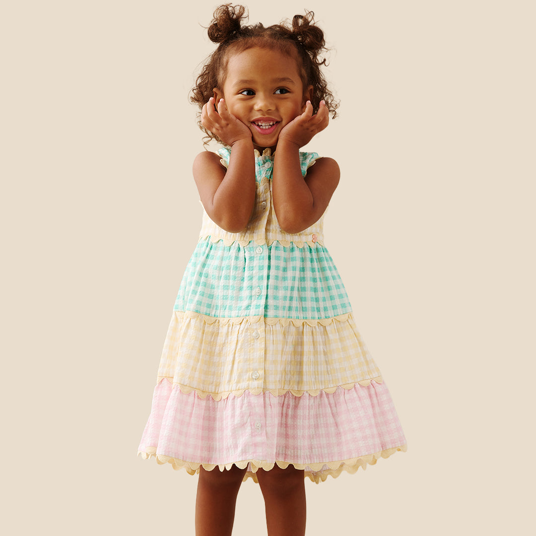 Ginny Gingham Bow Waist Dress