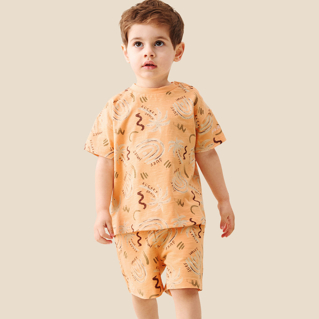 Kylo Oversized Palm T-shirt & Short Set - Angel & Rocket