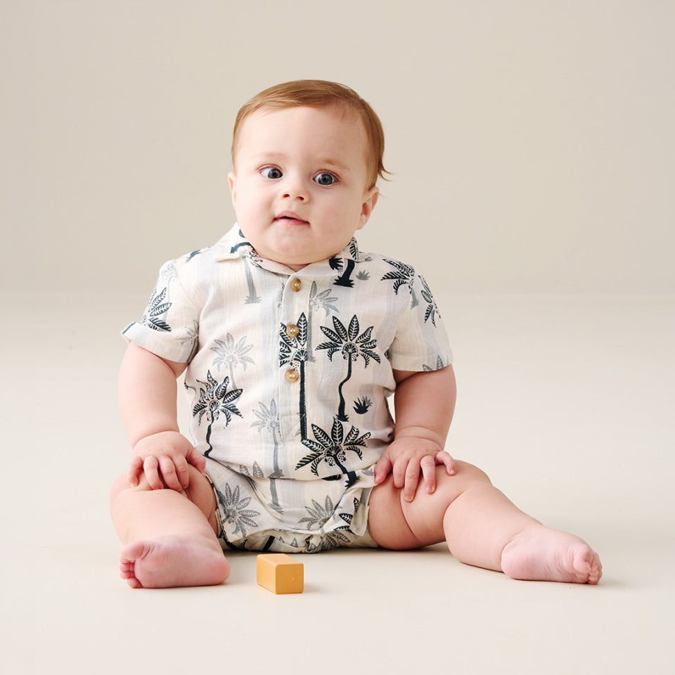Jamie Palm Print Romper