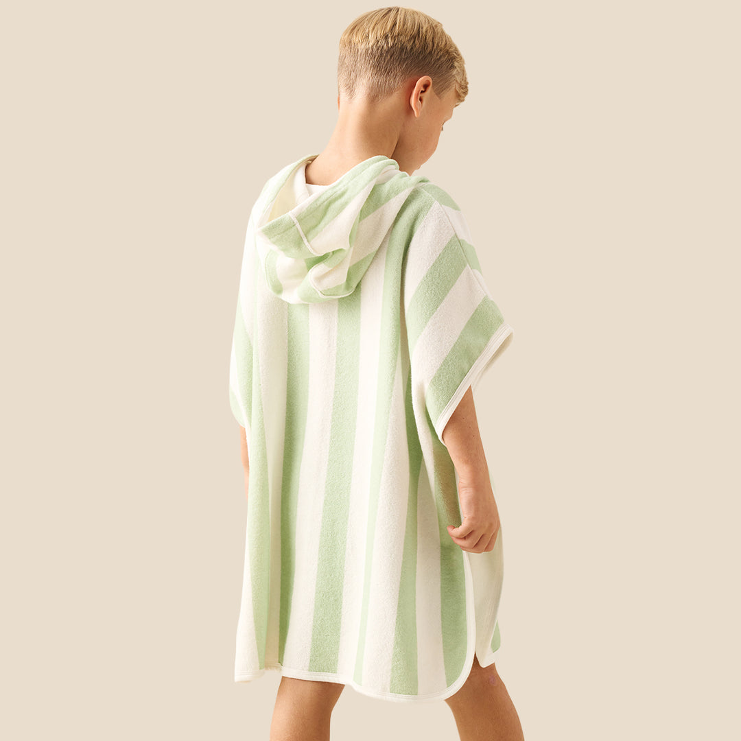 Sonny Stripe Towelling Poncho - Angel & Rocket