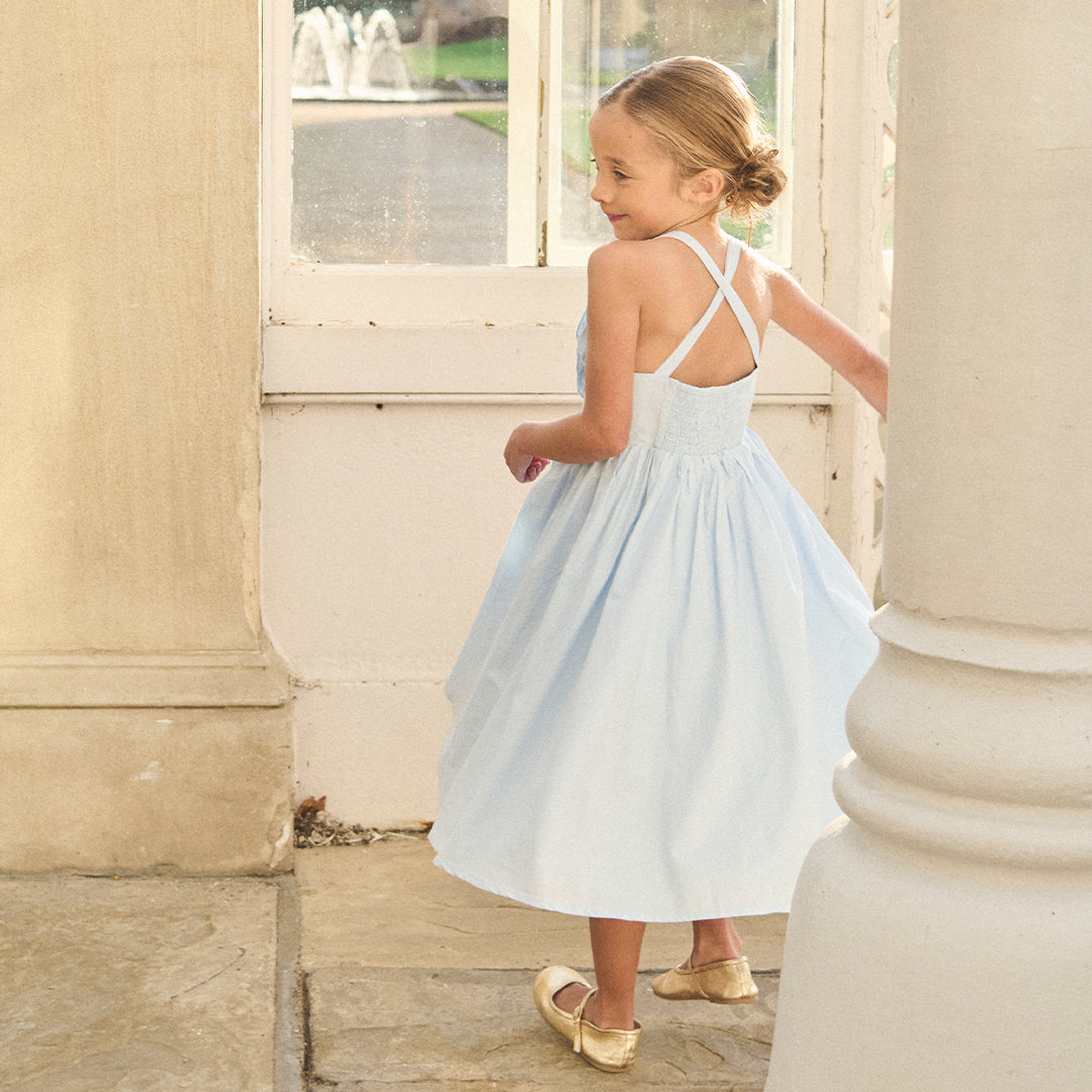 Allegra Corsage Scallop Swing Dress