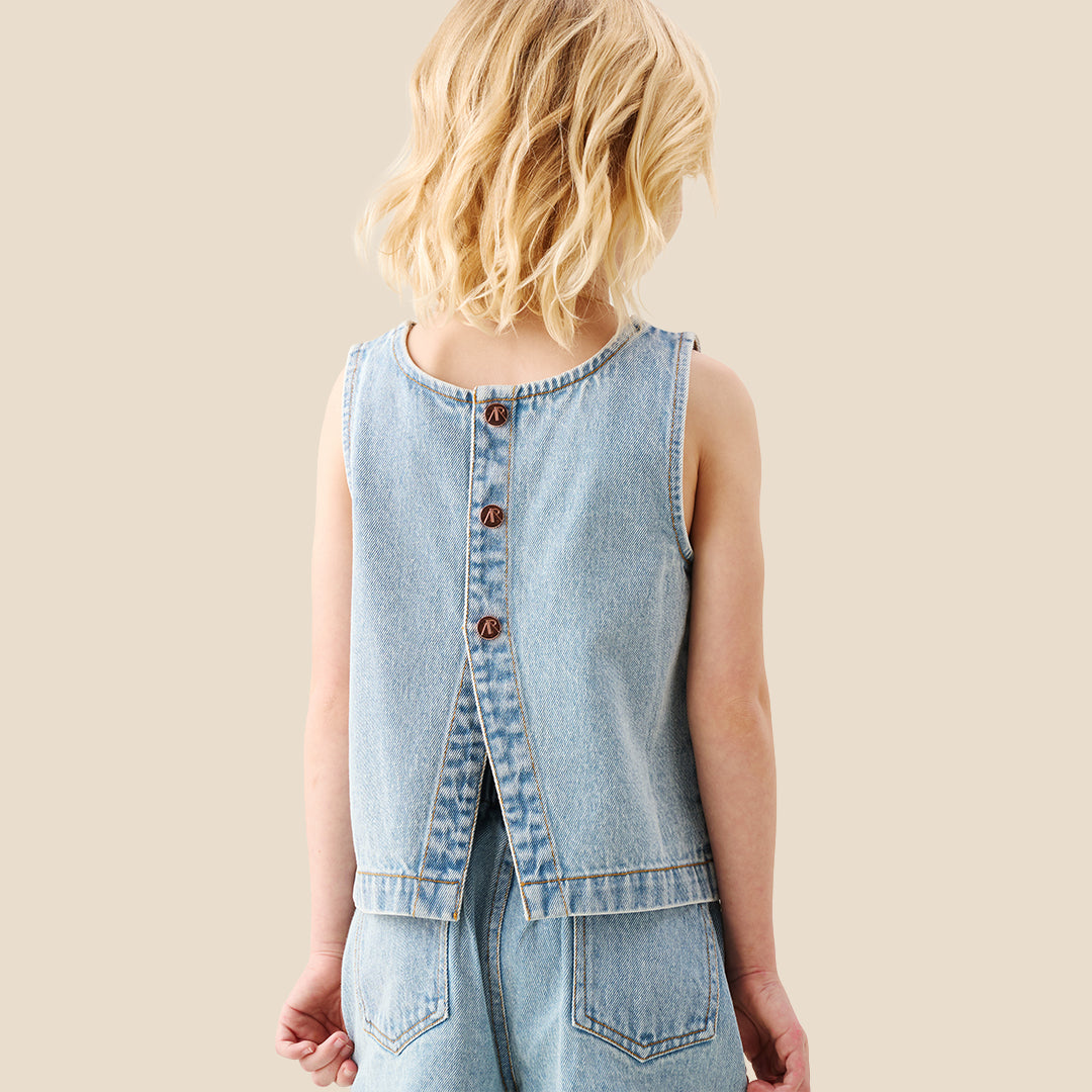 Sienna Denim Shell Top
