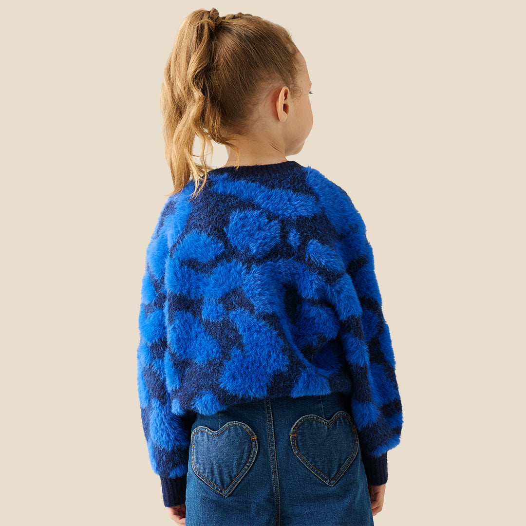 Angel & Rocket Girls Solid Blue Sweaters