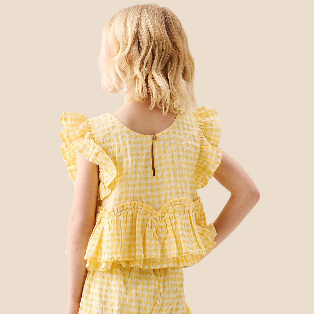 Lottie Gingham Top And Cropped Trousers - Angel & Rocket