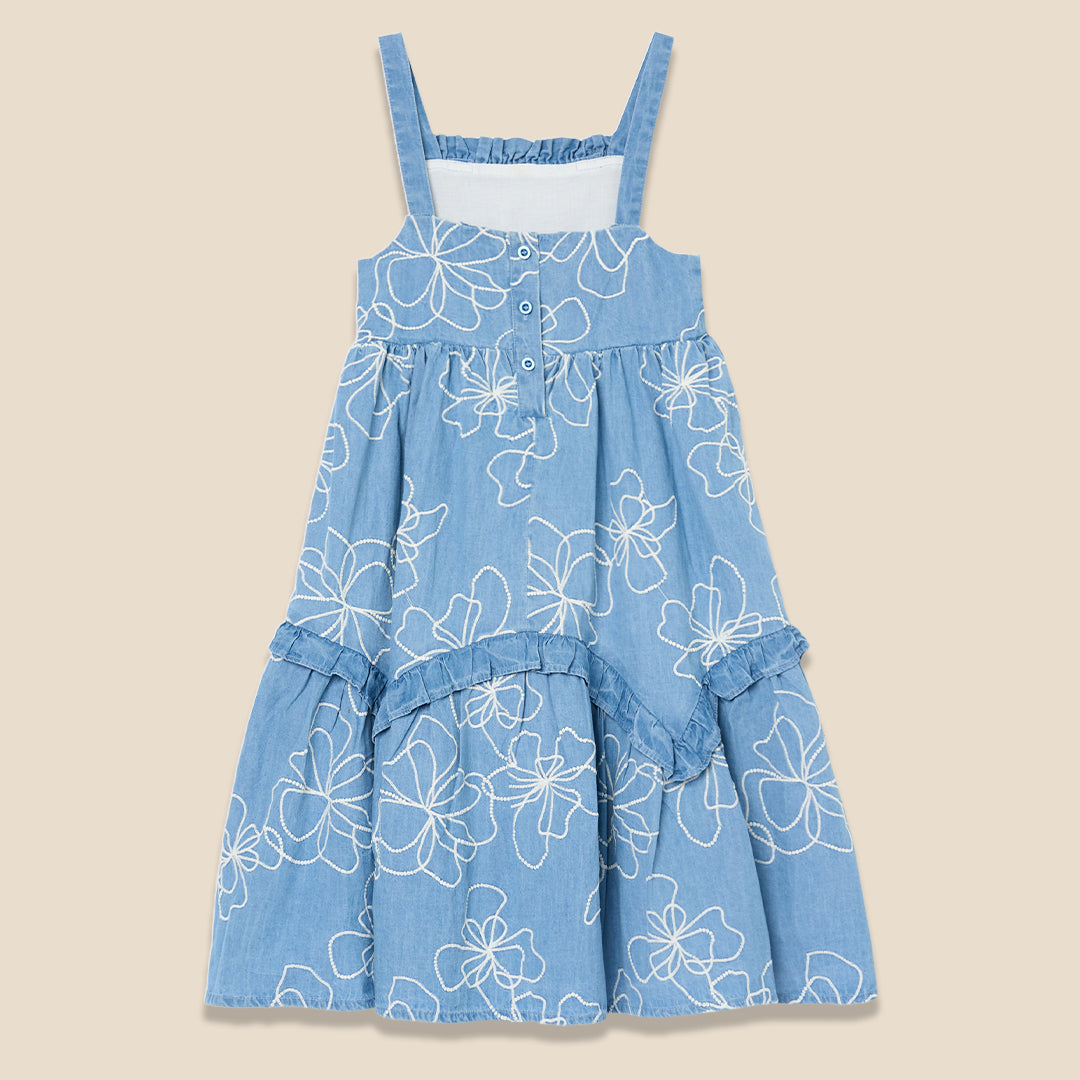 Maya Embroidered Denim Dress - Angel & Rocket