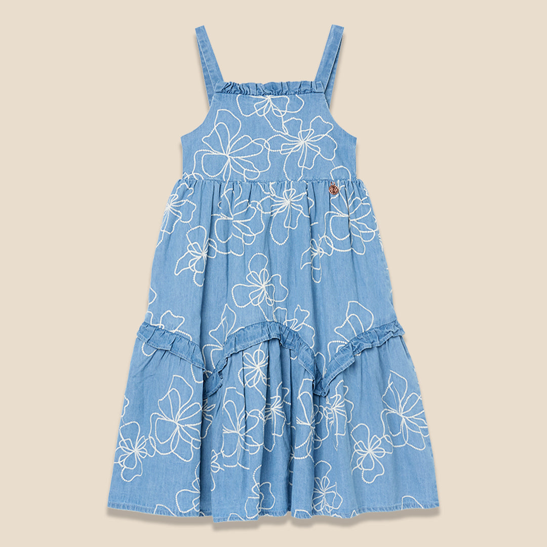 Maya Embroidered Denim Dress - Angel & Rocket
