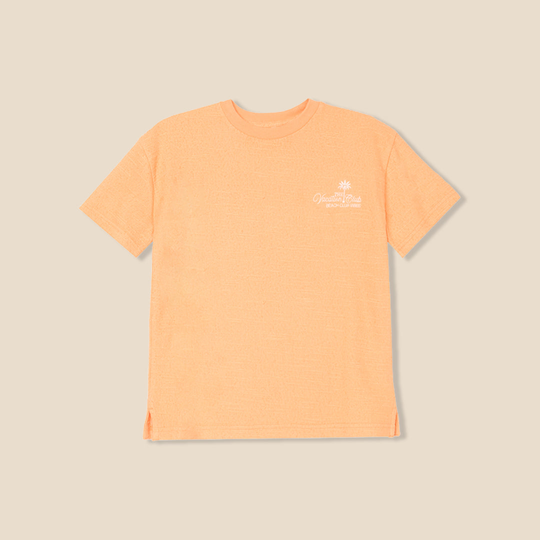 Parker Orange Textured T Shirt - Angel & Rocket