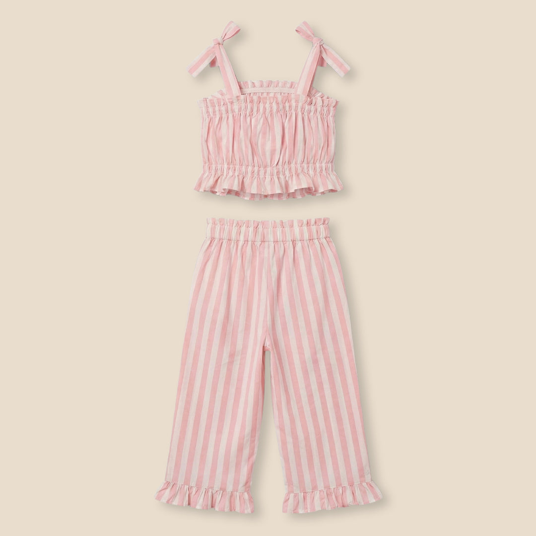 Polly Candy Stripe Frill Set - Angel & Rocket
