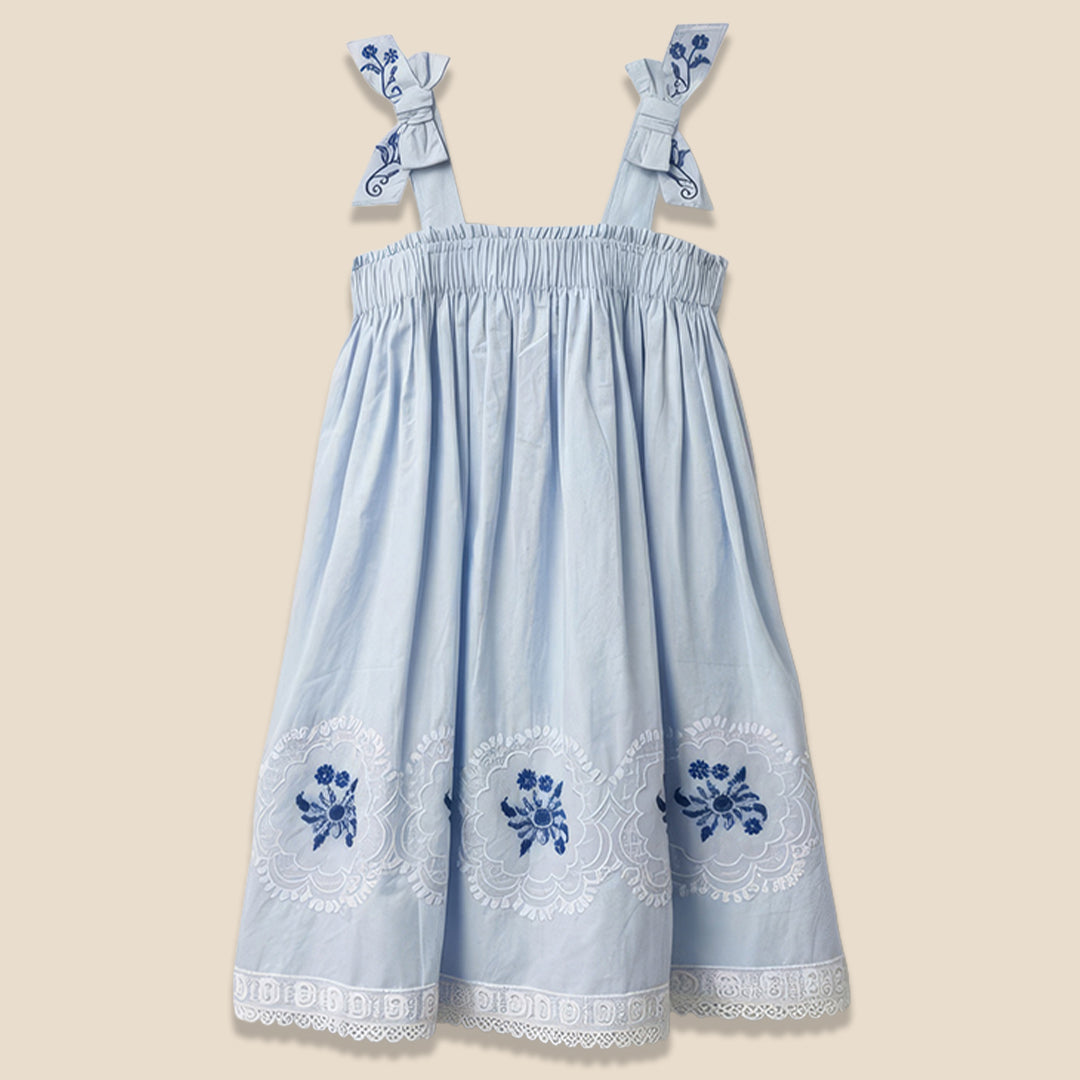 Aliy Tie Shoulder Embroidered Dress - Angel & Rocket