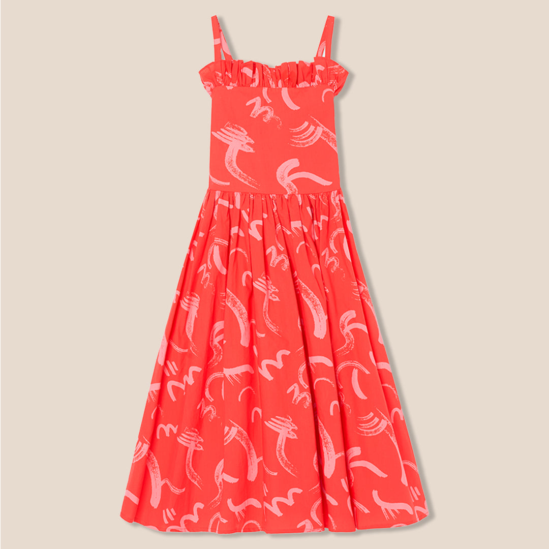 Evie Print Frill Swing Dress