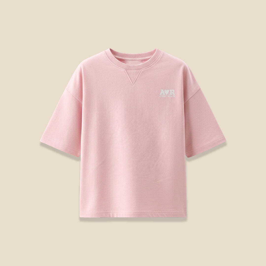 Romy Pink Boxy Short Sleeve Sweat - Angel & Rocket