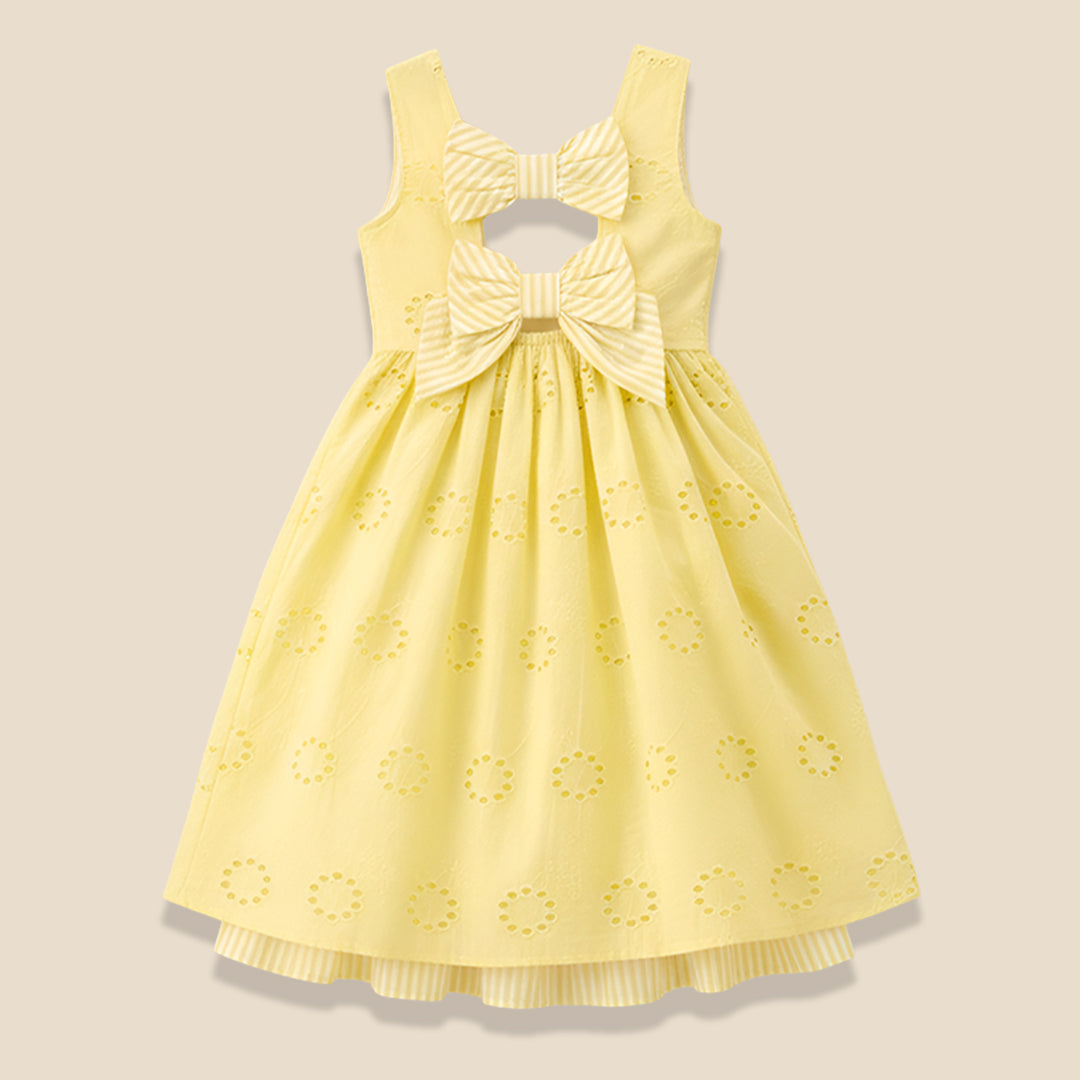 Natalie Broderie Bow Back Dress - Angel & Rocket