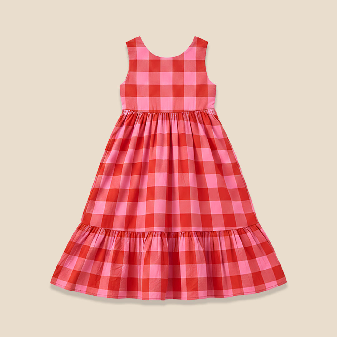 Bella Pink Gingham Dress - Angel & Rocket