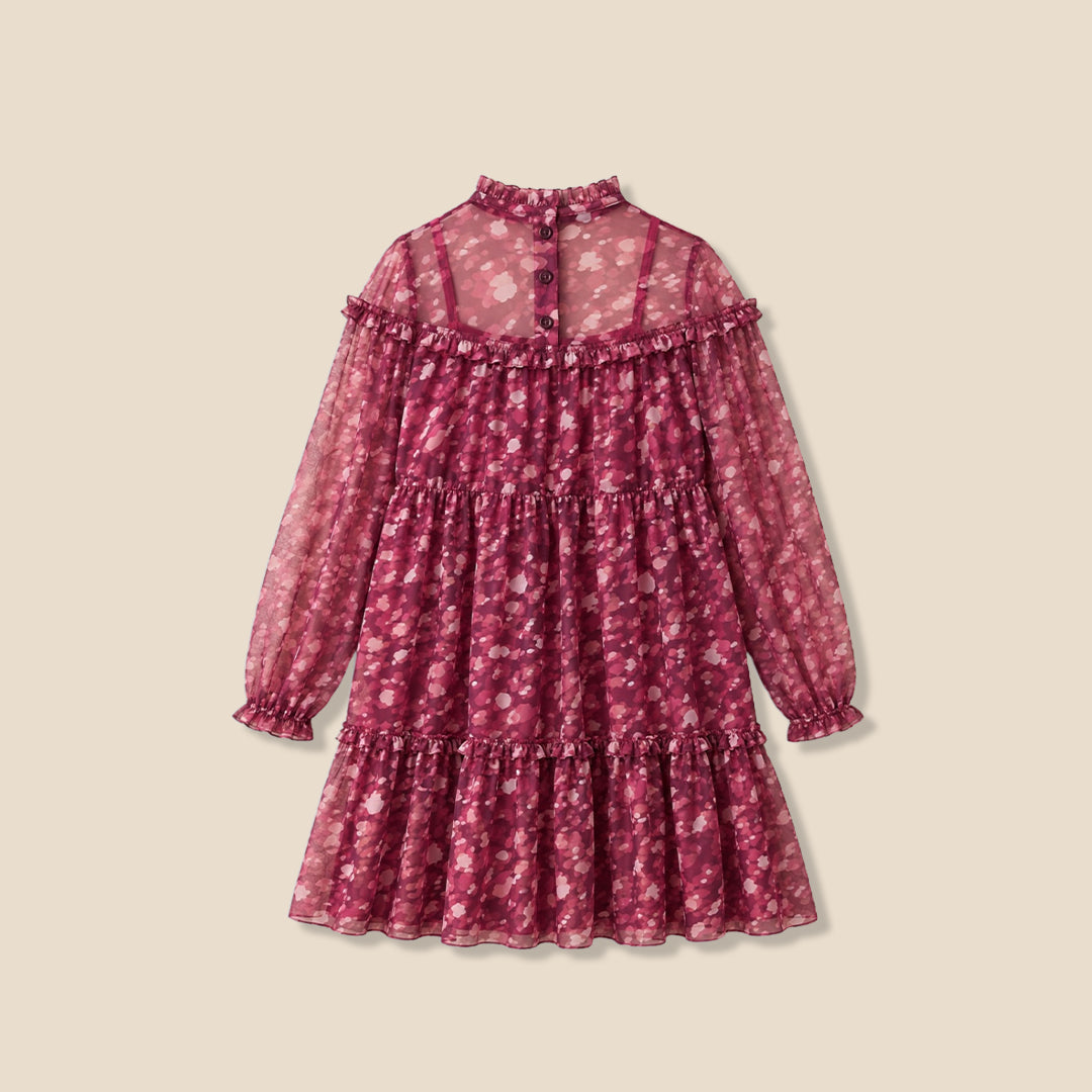 Cara Tiered Mesh Dress