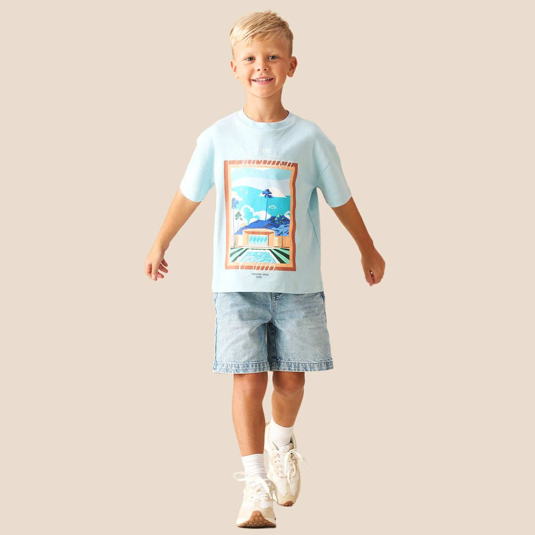 Jay Postcard Scene T Shirt - Angel & Rocket