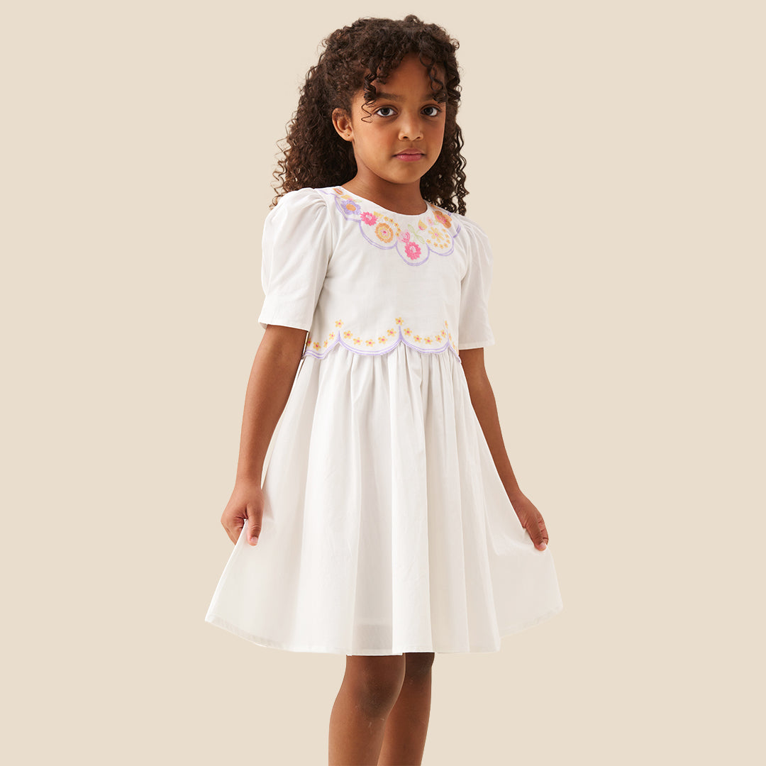 Gabby Floral Embroidered Dress