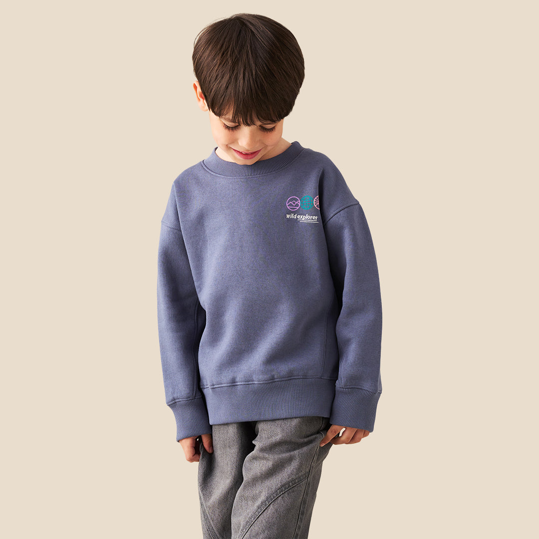 Kaiden Rib Panel Graphic Sweatshirt