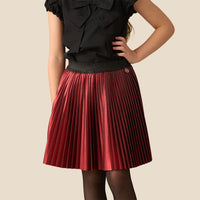 Celia Metallic Pleated Skirt
