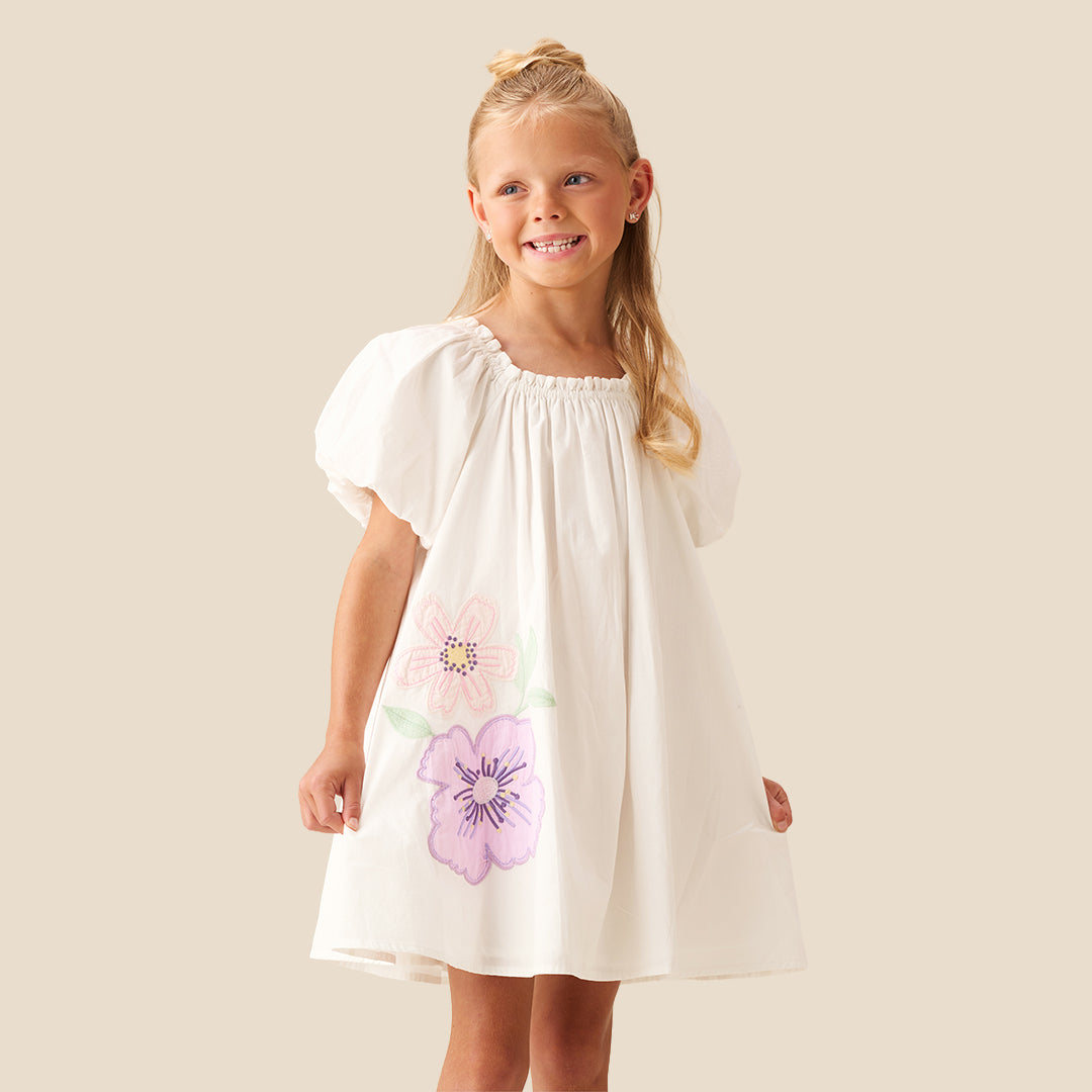 Coletta Puff Sleeve Swing Dress