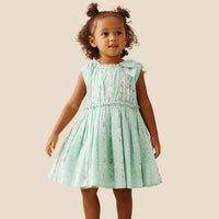 Gianna Floral Stripe Bow Shoulder Dress