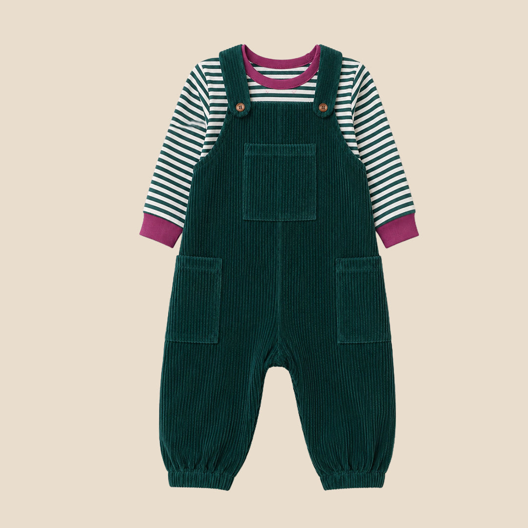 Axton Cord Dungaree Set
