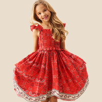 Ava Hanky Hem Bandana Print Dress