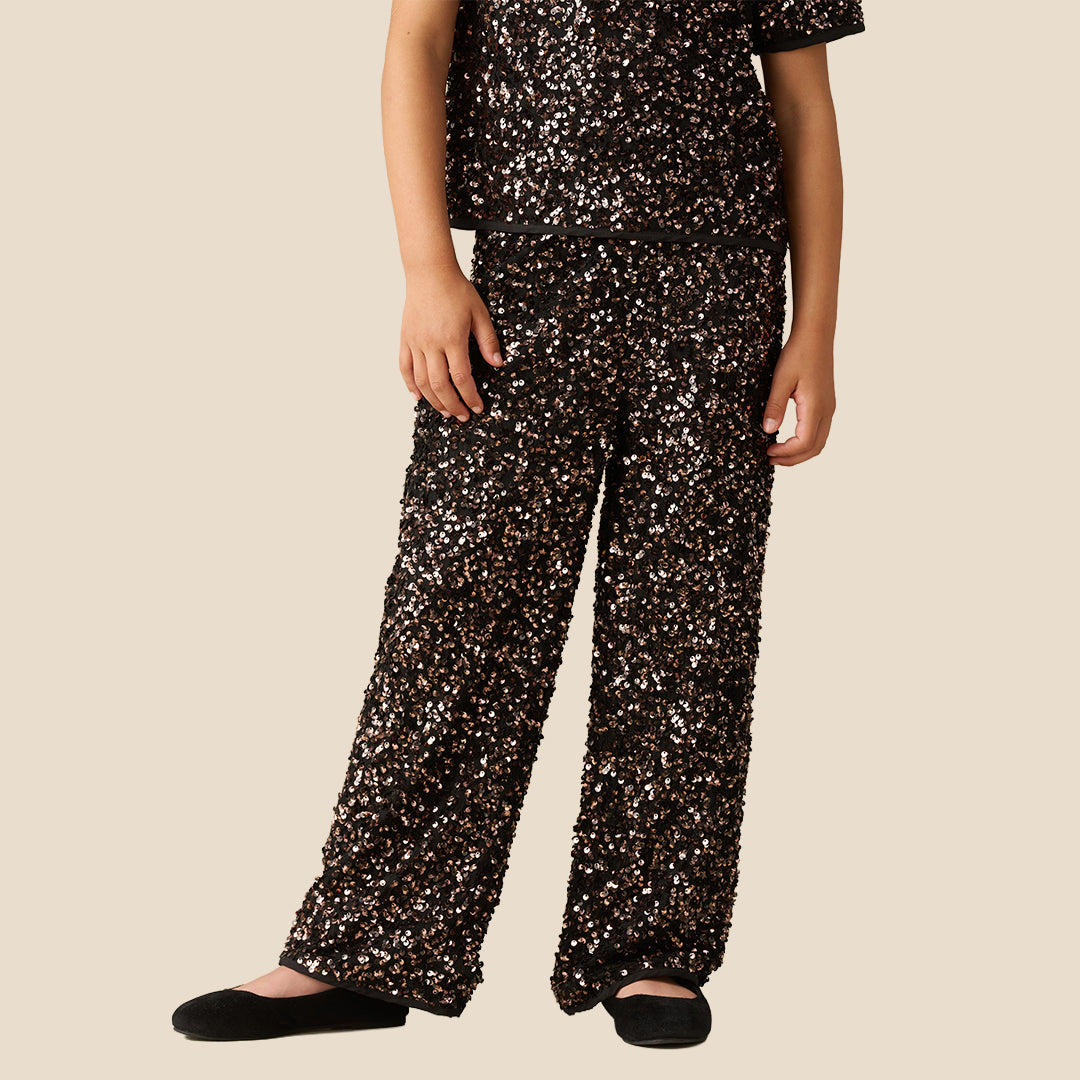 Angel & Rocket Girls Sequin Black Trousers