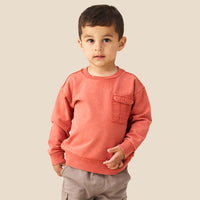 Enzo Utility Orange Sweatshirt