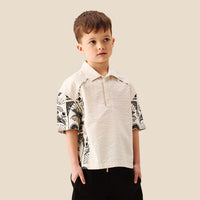 Regan Cut And Sew Stripe Palm Shirt